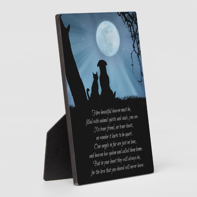Sweet Pet Memorial Poem Dog and Cat Plaque (Side)