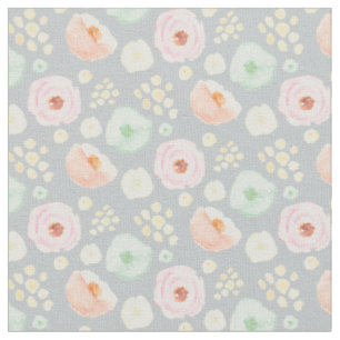 Sweet Petals in grey Fabric