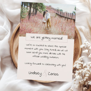 Sweet Photo Wedding dress Silhouette blush Save The Date