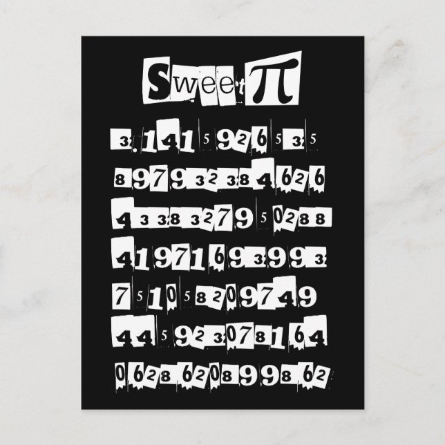 Sweet Pi Postcard (Front)