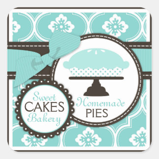 Sweet Pie Sticker Business Sticker Turquoise