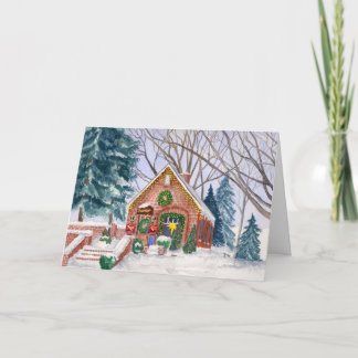 Sweet Pierre's Chocolate Shop Christmas Card