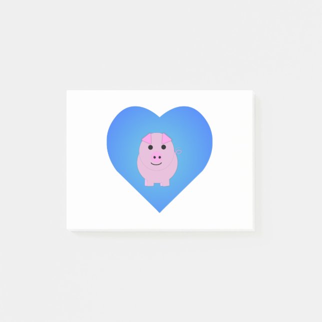 Sweet Piggy Love Post-it Notes (Front)