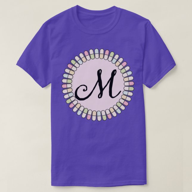Sweet pills Initial M 1 T-Shirt (Design Front)