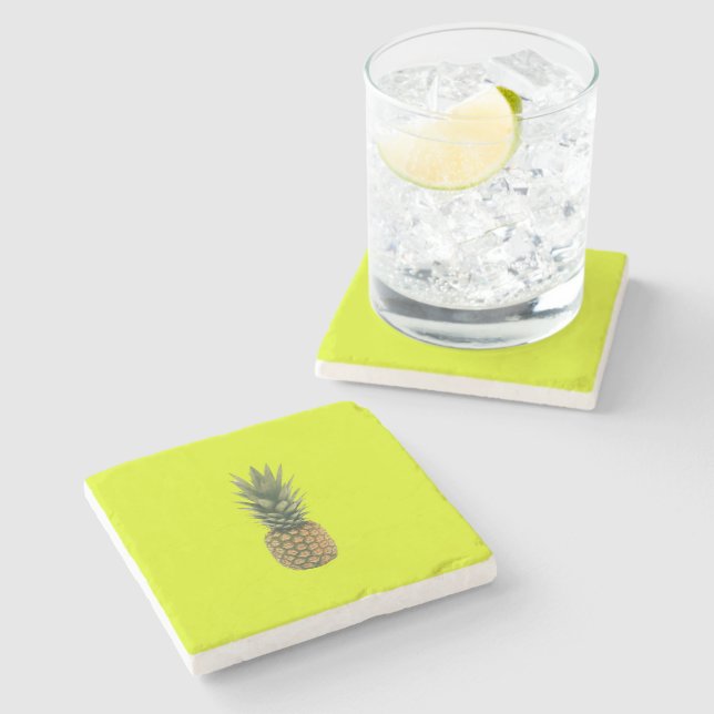 Sweet Pineapple Stone Coaster (Side)