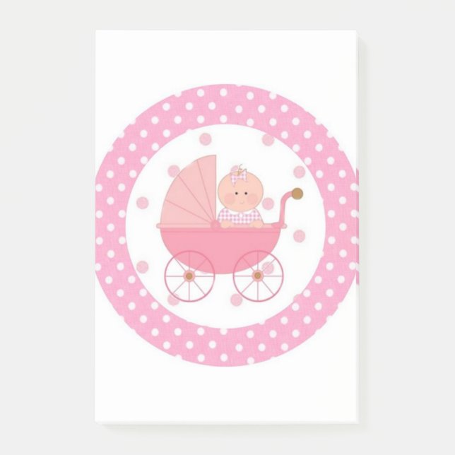 sweet pink baby post-it notes (Front)