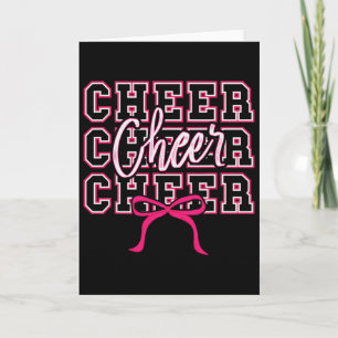 Sweet Pink Bow Sport Cheer Cheerleader Cheerleadin Card
