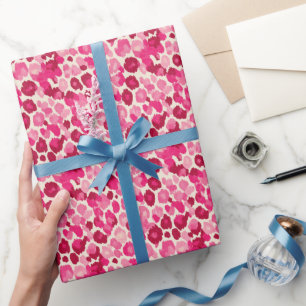 Sweet Pink Cheetah Chic Wrapping Paper Roll   