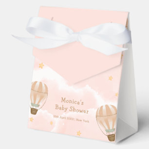 Sweet Pink Cloud Hot Air Balloon Baby Shower Favour Box