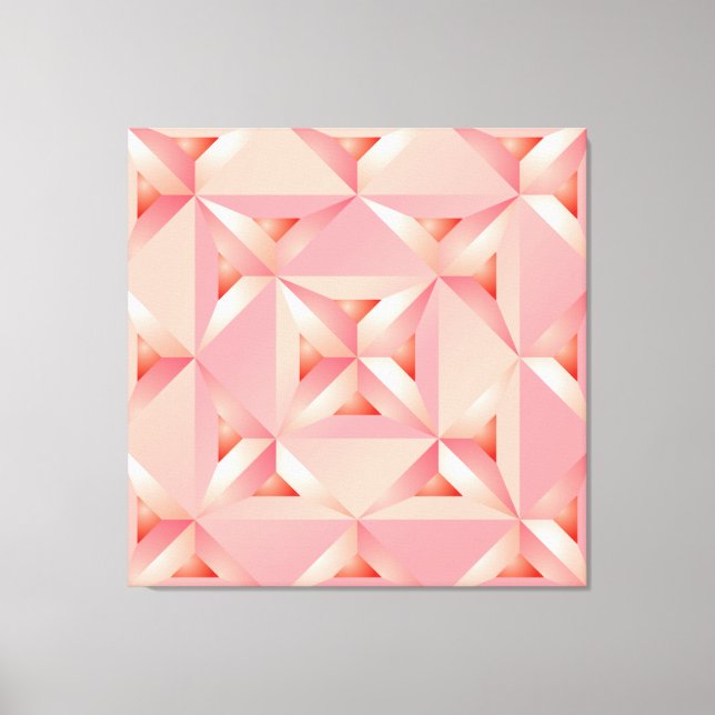 Sweet Pink Creamy Lattice over Strawberry Filling Canvas Print (Front)