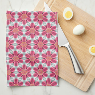 Sweet Pink daisy Pattern Tea Towel