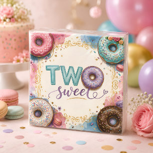 Sweet Pink Doughnut Theme Napkin