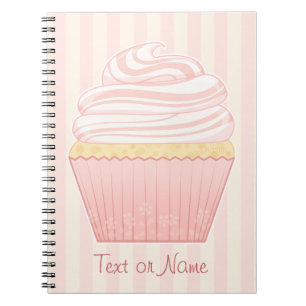 Sweet Pink Elegant Cupcake Notebook