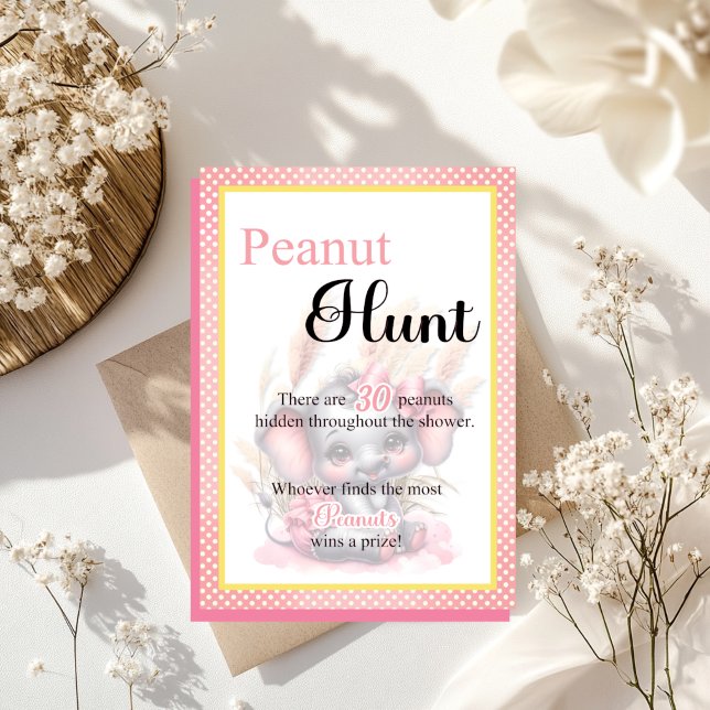 Sweet Pink Elephant Baby Shower Duck Hunt Game (Creator Uploaded)