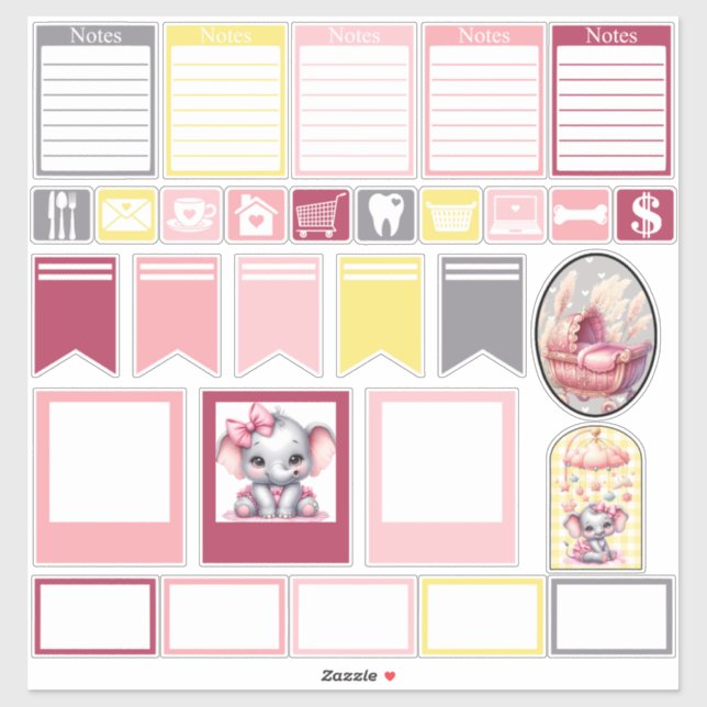 Sweet Pink Elephant - Peanut Smiles 4  (Sheet)