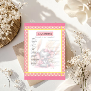 Sweet Pink Elephant  Word Scramble Game