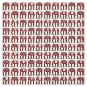 Sweet Pink Elephants Pattern Fabric