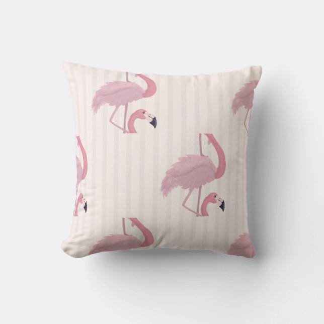 Sweet  Pink Flamingo Cushion (Front)