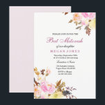 Sweet Pink Floral Girl Bat Mitzvah Invitation<br><div class="desc">Sweet Pink Floral Girl Bat Mitzvah Invitation

Beautifully Hand painted watercolor floral design Floral Bouquet,  rustic floral 

See our matching set above

Design courtesy of: https://www.etsy.com/shop/SmallHouseBigPony</div>