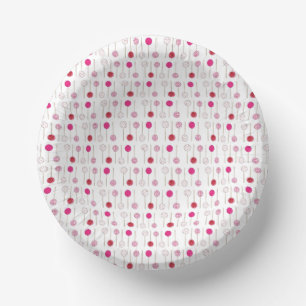 Sweet Pink Frosted Cake Pops Bakery Birthday Party Paper Plate