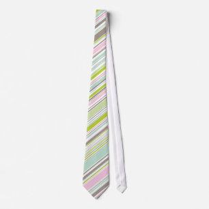 Sweet Pink Garden Stripes Tie