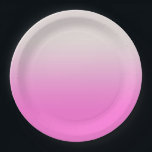Sweet Pink Gradient Ombre   Paper Plate<br><div class="desc">Dreamy delicate gradient ombre design in pastel aesthetic light magical Sweet White Pink colours. Soft gradient colour transition. Sweet White Pink gradient home decor,  White Pink gradient ombre home decor theme design.</div>