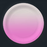 Sweet Pink Gradient Ombre   Paper Plate<br><div class="desc">Dreamy delicate gradient ombre design in pastel aesthetic light magical Sweet White Pink colours. Soft gradient colour transition. Sweet White Pink gradient home decor,  White Pink gradient ombre home decor theme design.</div>