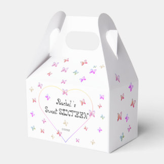 sweet Pink Heart Butterflies Sweet 16 Birthday  Favour Box