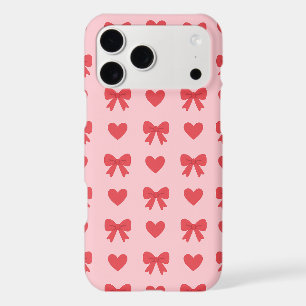 Sweet Pink Hearts & Bows Pattern