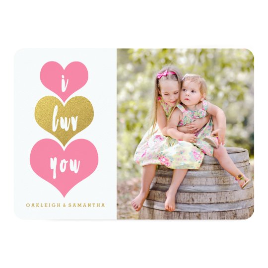 Sweet Pink Hearts | Valentine's Day Photo Card