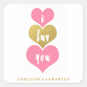 Sweet Pink Hearts   Valentines Stickers