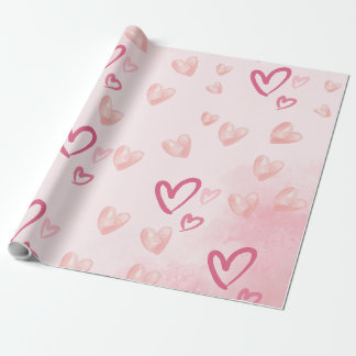 Sweet Pink Hearts Wrapping Paper