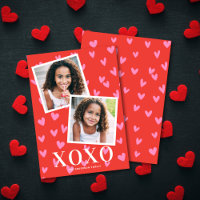 Sweet Pink Hearts XOXO Valentine's Day Two 2 Photo