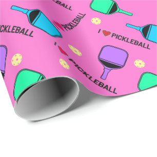Sweet pink I love pickleball  Wrapping Paper