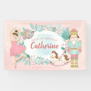 Sweet Pink Nutcracker Ballerina Signs & Banners