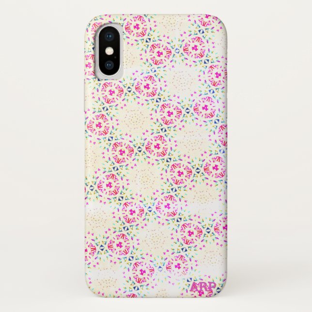 Sweet Pink Patterned All Over Unique iPhone Case (Back)
