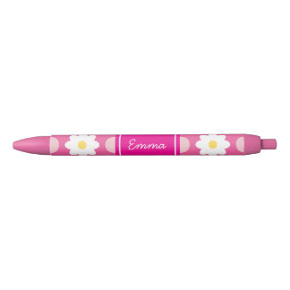 Sweet Pink Retro Floral Pattern Pen