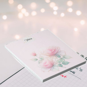 Sweet Pink Roses Notepad