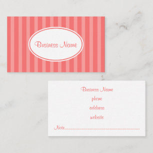 Sweet Pink Stripes Business Card