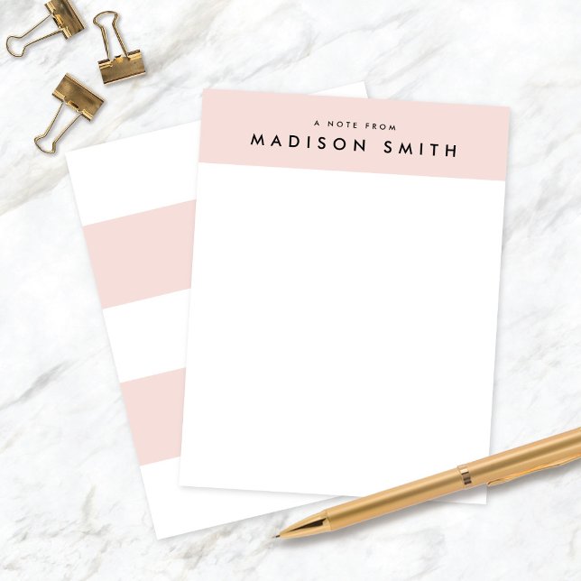Sweet Pink Stripes Modern Stationery Note Cards (Creator Uploaded)