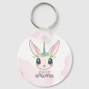 Sweet Pink Unicorn Key Ring