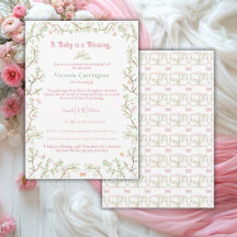 Sweet Pink Watercolor Elegant Baby Shower 