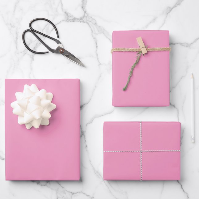 Sweet Pink Wrapping Paper Sheet (Front)