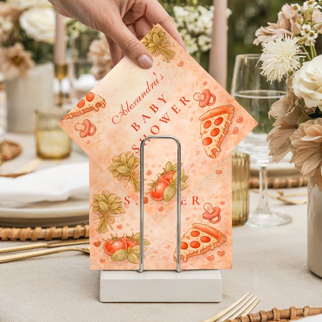Sweet Pizza Baby Shower Napkin (Creator Uploaded)