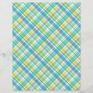 Sweet Plaid Pastel Blue Green