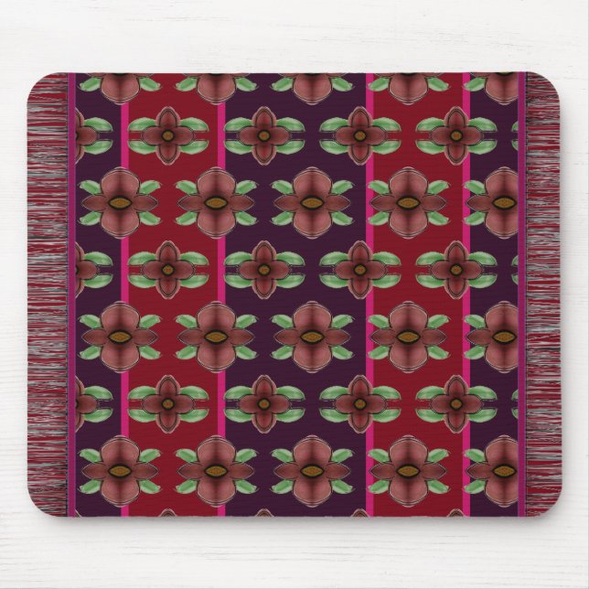 Sweet Plum Flowered Designer Mouse Mat (Front)