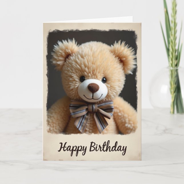 Sweet Plush Toy Birthday Card (Front)