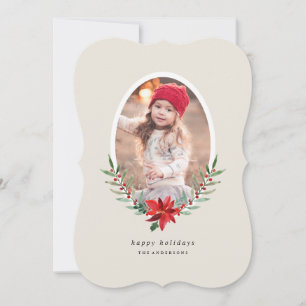 Sweet Poinsettia Photo Card