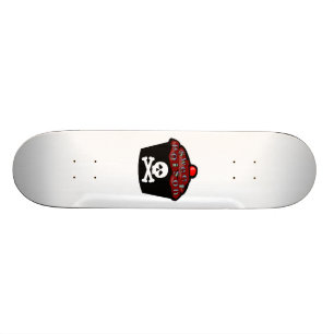 Sweet Poison Cupcake Skull & Crossbones Skateboard