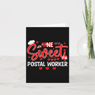 Sweet Postal Worker Valentine's Day Hearts Proud J Card